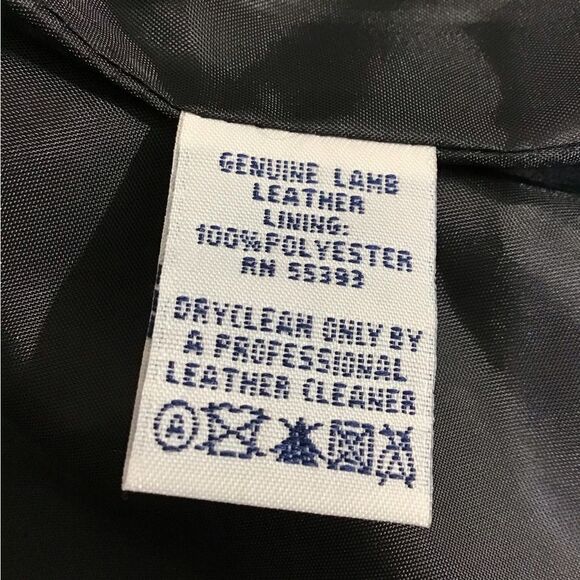 Black Leather Jacket Mercedes Logo New Size Small - Picture 11 of 16